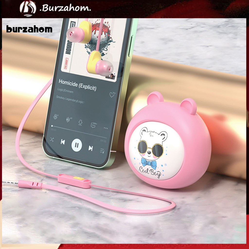 Tai Nghe Nhét Tai Có Dây HiFi 3.5mm 9D Kèm Hộp Đựng Họa Tiết Hoạt Hình Phong Cách Thể Thao Cho Học Sinh