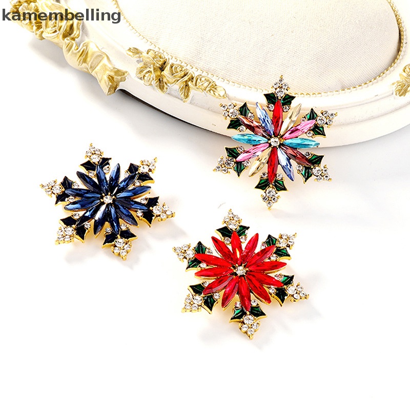 Trâm Cài Áo Hình Bông Tuyết Đính Đá Thời Trang Cho Nữ