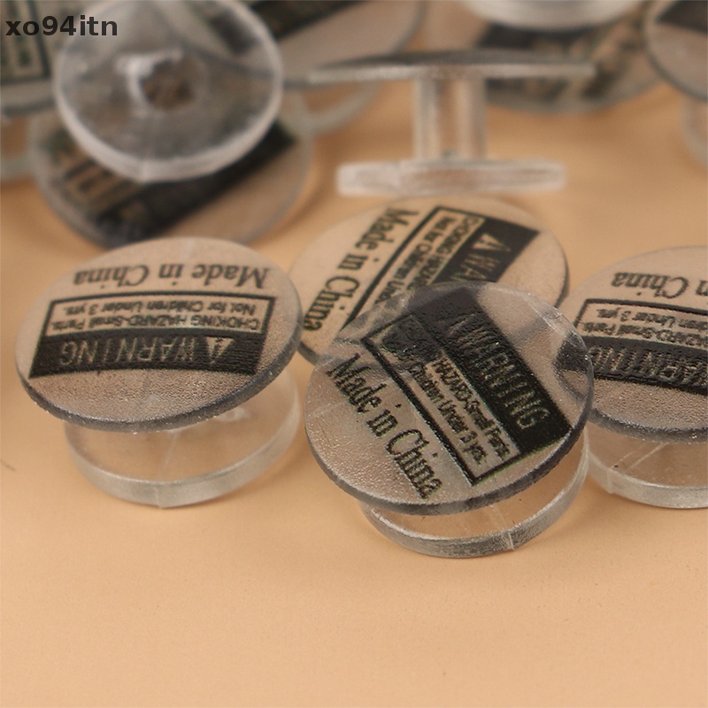 Set 100 Nút Nhựa Màu Đen Trong Suốt Làm Giày DIY