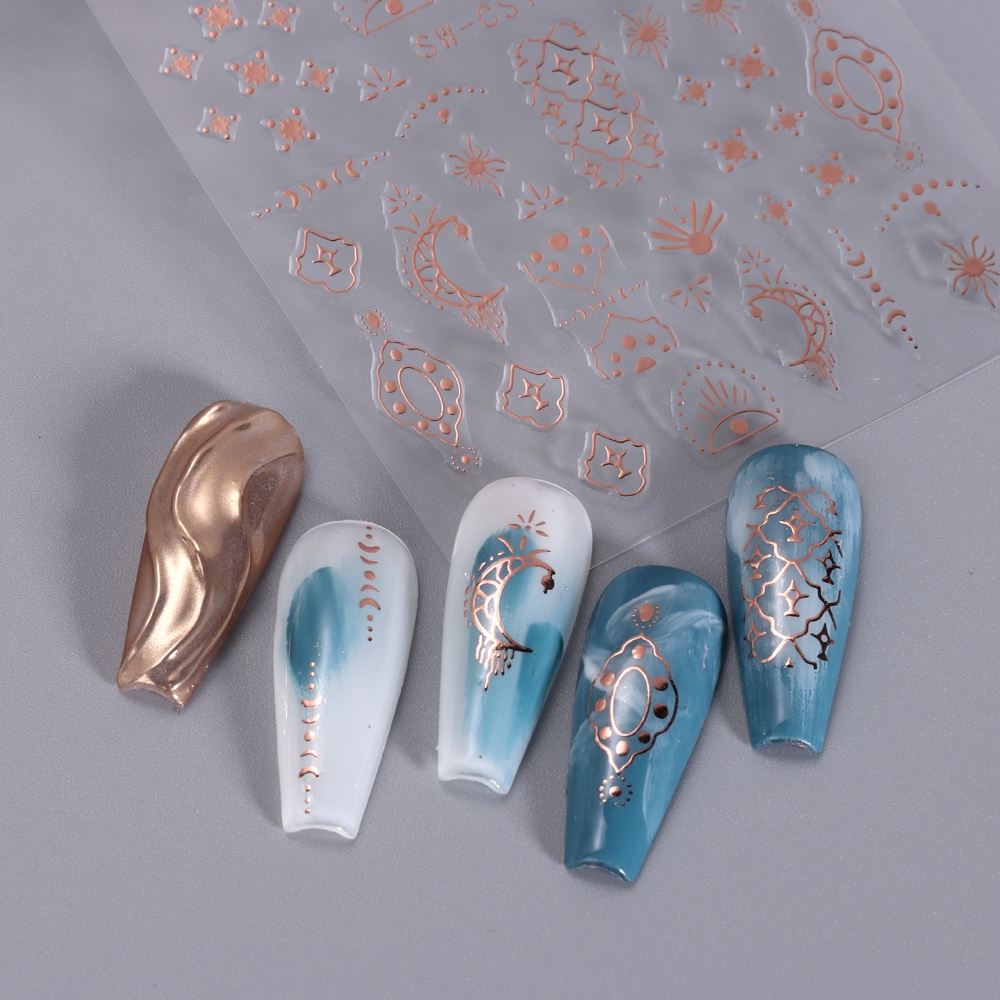 Miếng Dán Trang Trí Móng Tay Họa Tiết Kẻ Sọc Trắng Đen Đơn Giản Sáng Tạo