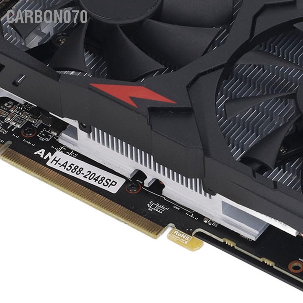 Carbon070 RX 580 8GB 256BIT Thẻ đồ họa máy tính chơi game cắm và chạy yên tĩnh với quạt kép cho để bàn