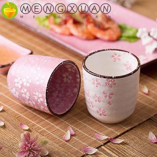 Cốc gốm hoạ tiết hoa anh đào phong cách vintage Nhật Bản dùng cho uống trà