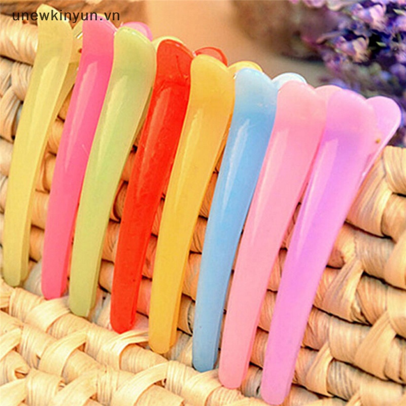 Set 10 Kẹp Tóc Răng Cá Sấu Bằng Nhựa Nhiều Màu Sắc DIY Dành Cho Bé Gái