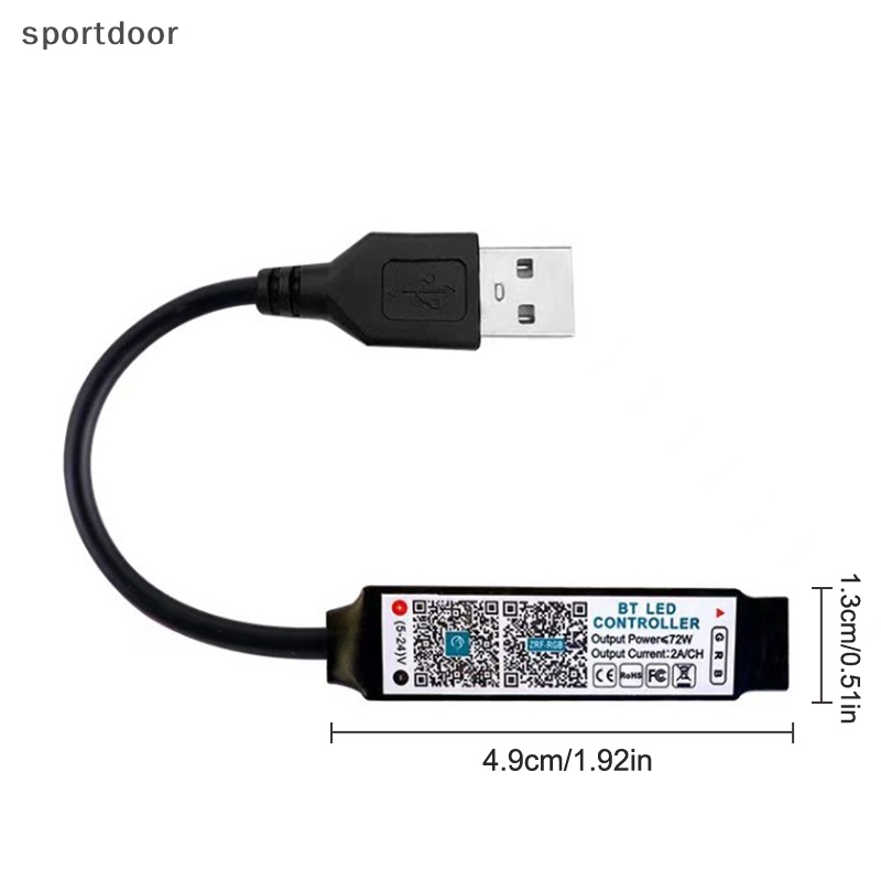 [sportoutdoor] Bộ Điều Khiển Dây Đèn LED RGB Kết Nối Bluetooth Thông Minh [out]