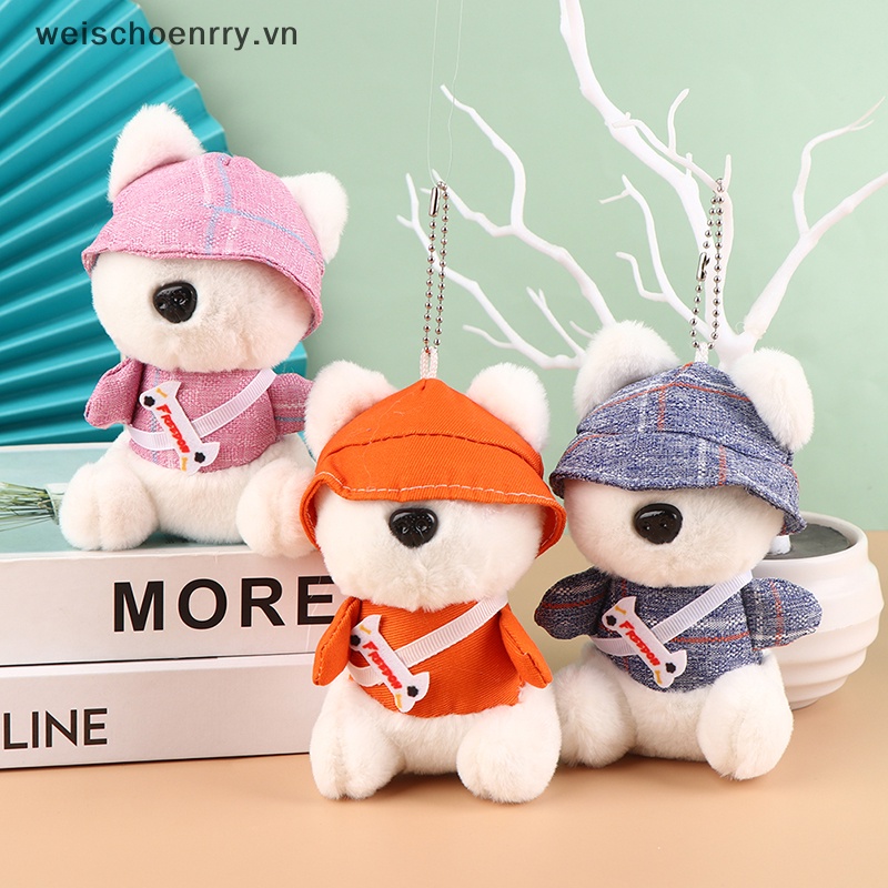 Đồ chơi nhồi bông Hình Cún Con 14CM Mềm Mại Trang Trí Móc Khóa / Ba Lô / Túi Xách