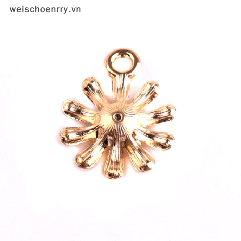 10 Mặt Dây Chuyền Hình Hoa Hướng Dương Bằng Hợp Kim Tráng Men DIY