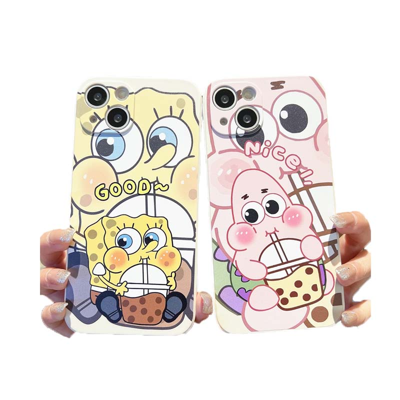 Soft Casing OPPO Reno 8T 8 7 6 5 4 3 2 Pro 8z 7z 6z 5z 5f 4f 4Z 2Z 2F Reno8 Reno7 Z Reno4 Reno5 F Reno6 4G 5G Fine Hole Good Pearl Milk Tea Spongebob And Patrick Star Case MDD 47
