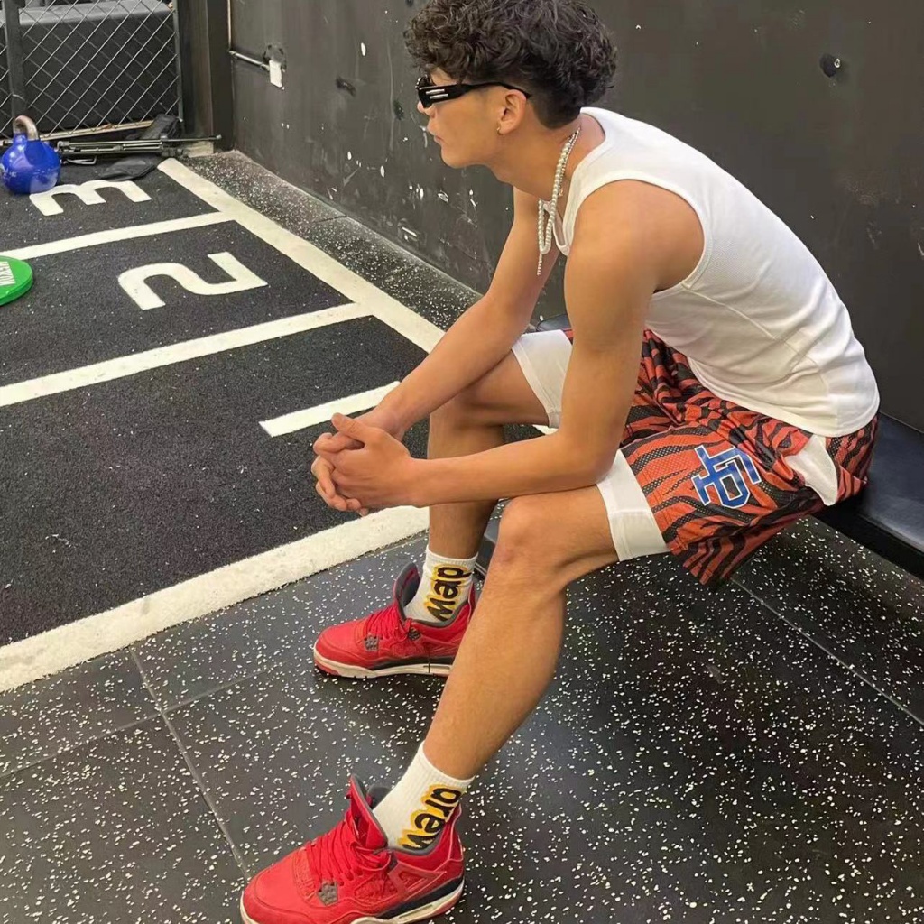 Inaka POWER Quần Short Thể Thao Dáng Rộng Giả Hai Lớp Phong Cách Mới Đường Phố Mỹ Không Đầu Gối Nhanh Khô Hợp Thời Trang Tập Thể Dục