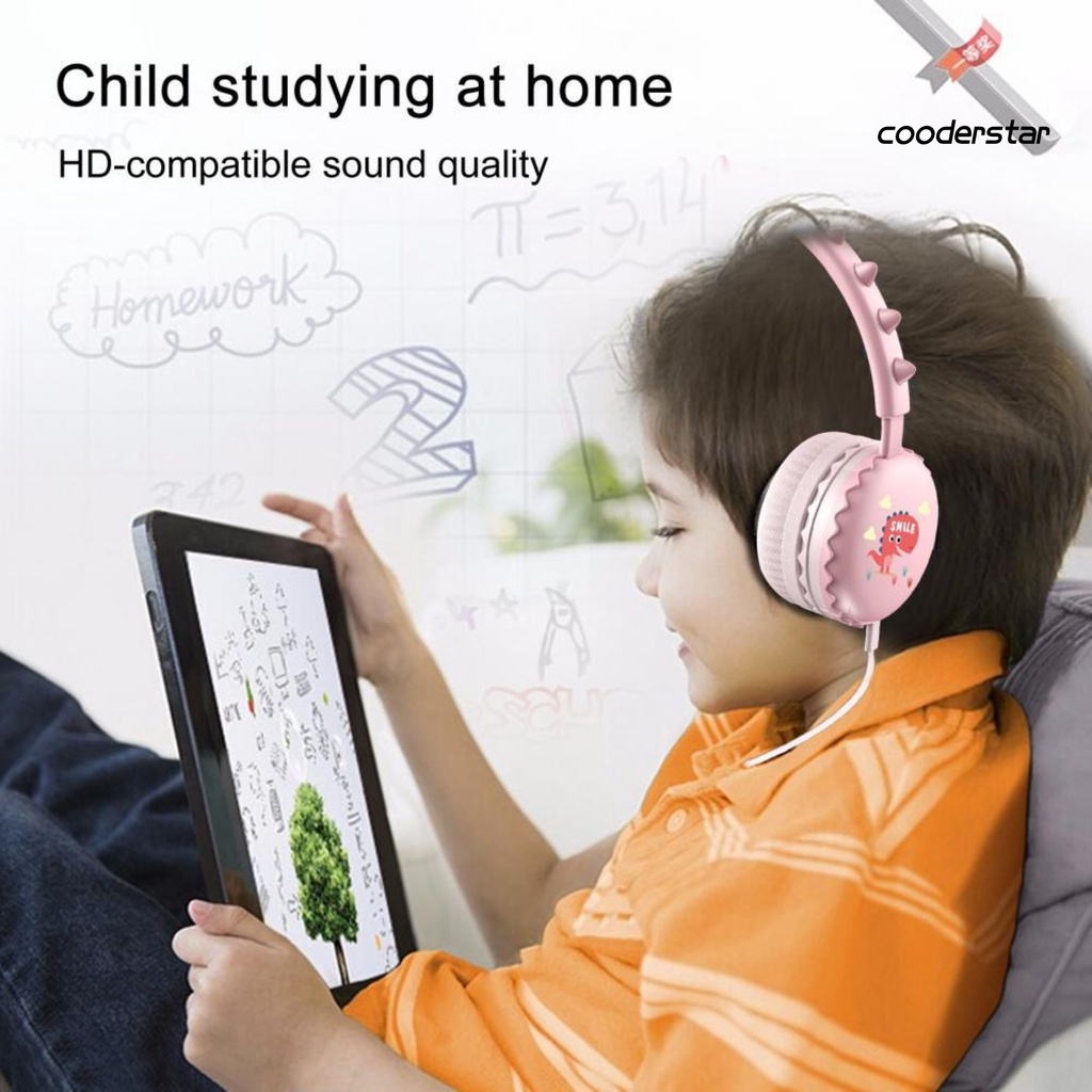 Tai Nghe Chụp Tai GY-18 Có Micro Hình Khủng Long Dễ Thương Cho Điện Thoại