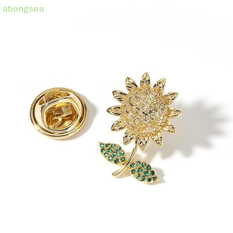 Ghim Cài Áo Hình Hoa Hướng Dương Đính Đá Lấp Lánh Chống Ánh Sáng Dành Cho Trang Trí