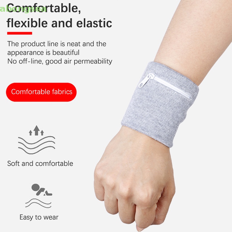 Abongsea Băng Đeo Cổ Tay Thoáng Khí Thấm Hút Mồ Hôi Khi Chạy Bộ / Đạp Xe Dành Cho Nam Và Nữ