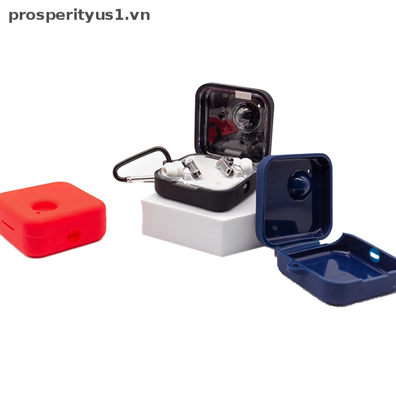 Vỏ Bảo Vệ Hộp Sạc Tai nghe không dây prosperityus1 [VN 1] Bằng Chất Liệu Silicon Màu Đỏ Đen Trong Mờ