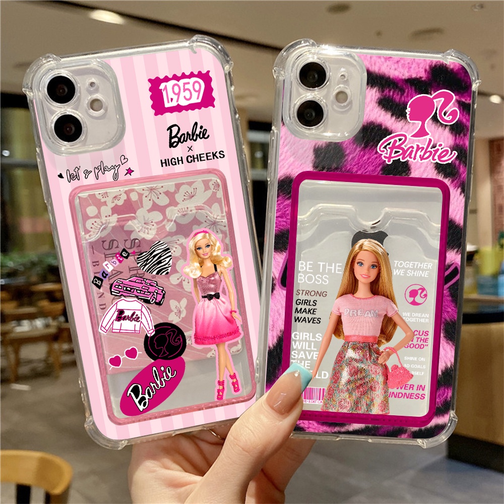 Ốp Điện Thoại TPU Silicon Chống Sốc Có Ngăn Đựng Thẻ Hình Ông Già Noel Cho Iphone 14 13 Pro Max 12 11 Pro Max Xs X Xr