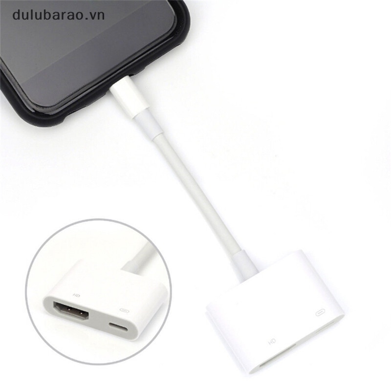 DUL Lightning kỹ thuật số AV Adapter 8Pin sét để Cáp HDMI cho iPhone 8 7 x iPad AO