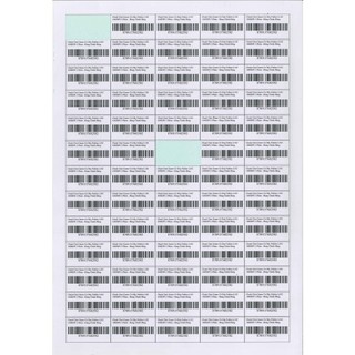 Xấp 20 tờ giấy decal a4 no.145 : 38 x 21 mm, in mã vạch mincode
