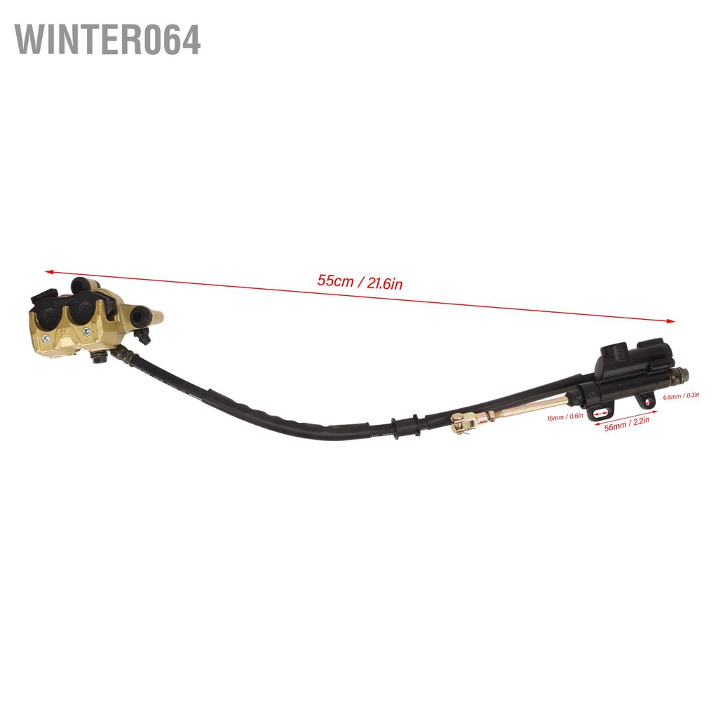 Winter064 Phanh Đĩa Thủy Lực Phía Sau Hệ Thống Kẹp Với Má Thay Thế Cho Thumpstar Hố PRO 110cc 125cc 140cc 150cc Đường Mòn Xe Đạp Bụi Bẩn