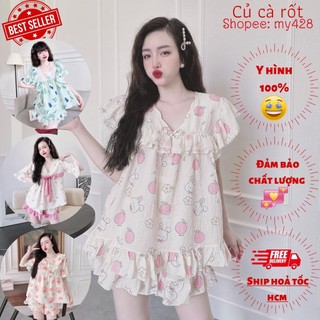Bộ mặc nhà - Bộ đũi đùi tiểu thư thiết kế cao cấp thoáng mát nhiều hoạ tiết dễ thương