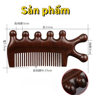 Lược Gỗ Đàn Hương Mát Xa Làm Dày Tóc