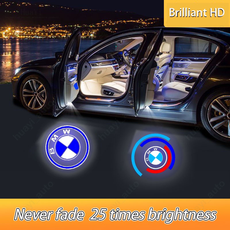 2 cái / bộ đèn cửa ô tô bmw đèn chào mừng không dây bmw e36 e39 e46 e90 e60 f10 f30 f20 g20 g30 e53 e85 e70 e84 f48 f15 g01 g02 g05 đèn led hoạt hình hd 3d phụ kiện máy chiếu