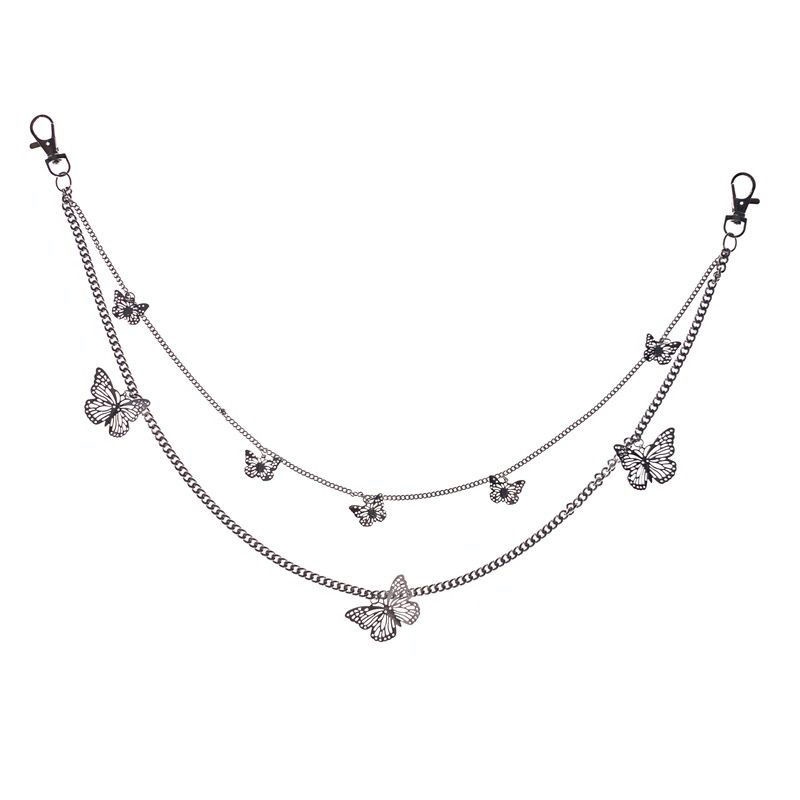 Dây Xích Đôi Hình Bướm Gắn Thắt Lưng Đồng Phục Trang Trí Thủ Công Phong Cách Hàn Quốc