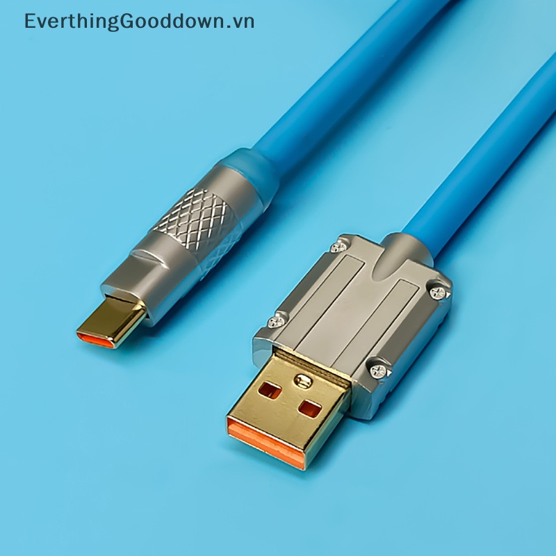Everthinggooddown Macaron Cuộn Dây Cáp Loại C Sang USB A TPU Có Thể Tháo Rời Kết Nối Máy Tính Cho Bàn Phím Chơi Game vn