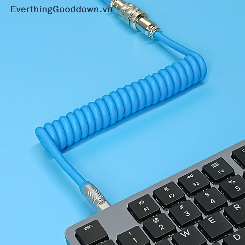 Everthinggooddown Macaron Cuộn Dây Cáp Loại C Sang USB A TPU Có Thể Tháo Rời Kết Nối Máy Tính Cho Bàn Phím Chơi Game vn