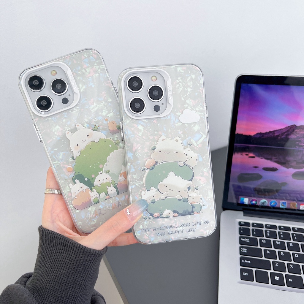 Ốp Điện Thoại TPU Silicon Mềm Trong Suốt Chống Sốc Phối Kim Tuyến Hoạt Hình Cho iPhone 13 12 PRO MAX 14 Plus