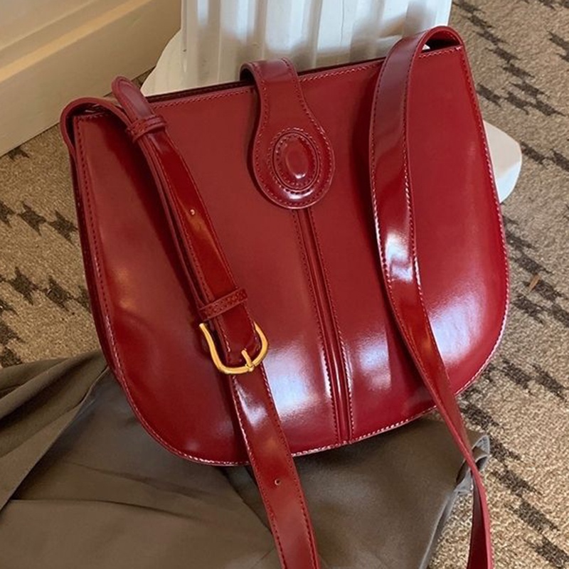 Túi Đeo Vai Bằng Da Cao Cấp Sức Chứa Lớn Màu Trơn Đơn Giản Chất Lượng Cao Cho Nữ