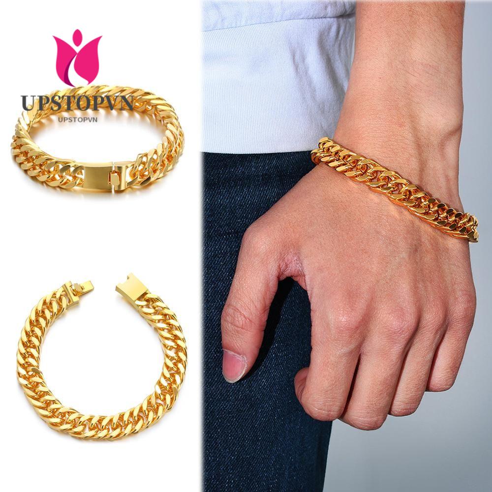 Vòng Tay Cuba Rộng 12mm Thời Trang|Vòng Cổ Màu Sắc Cá Tính Phong Cách Hiphop