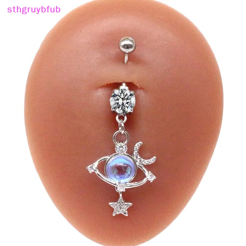 Khuyên Rốn Bằng Thép Không Gỉ Hình Trăng Sao Thời Trang