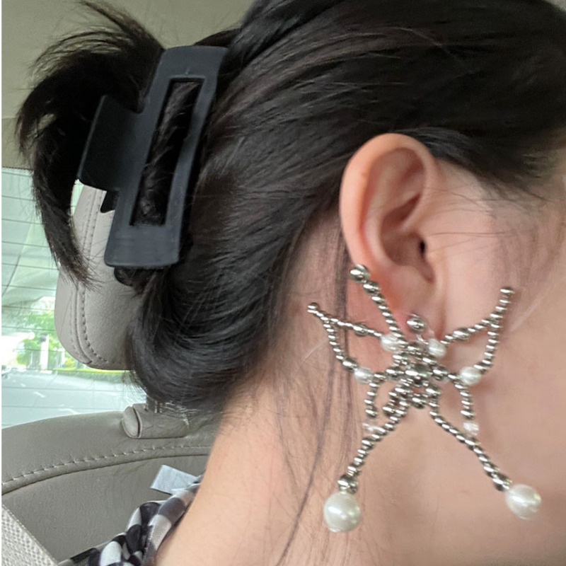 Bông Tai Hình Bướm Màu Bạc Thời Trang Hàn Quốc y2k