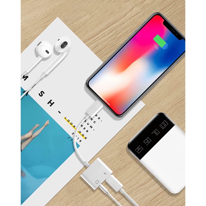 Cáp Chuyển Đổi Âm Thanh Aux 3.5mm Cho IPhone 14 pro max 13 12 11 X 8 7 Plus
