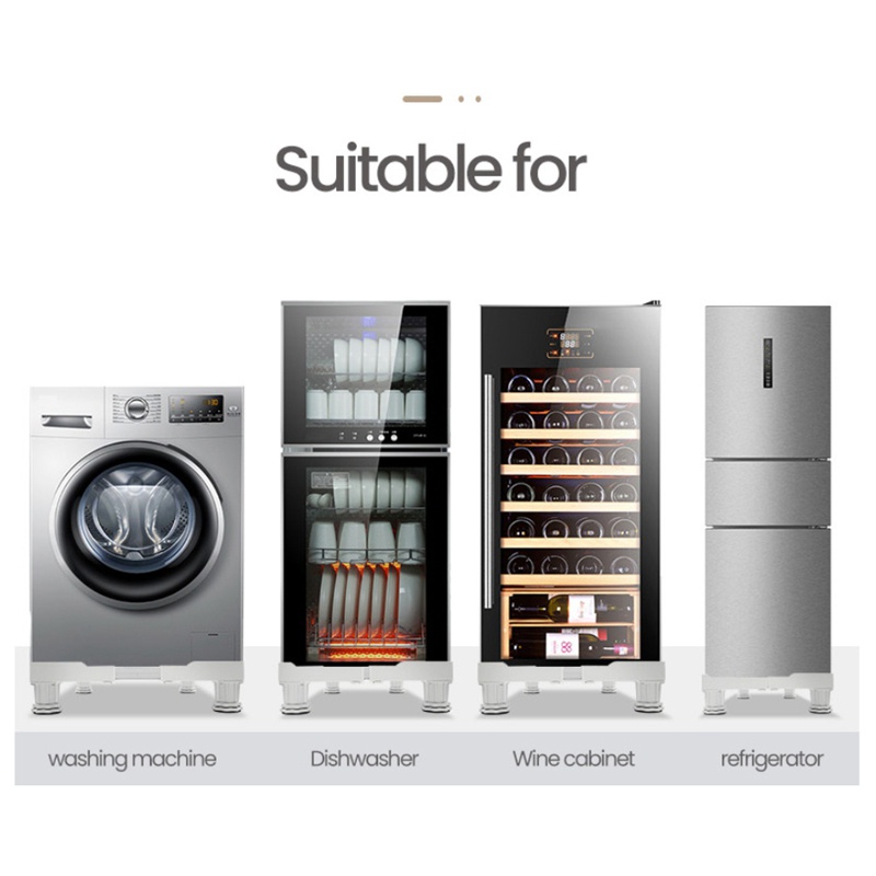 Giá Đỡ Máy Giặt / Tủ Lạnh Có Bánh Xe Di Động Tùy Chỉnh Tiện Dụng Cho Nhà Bếp /