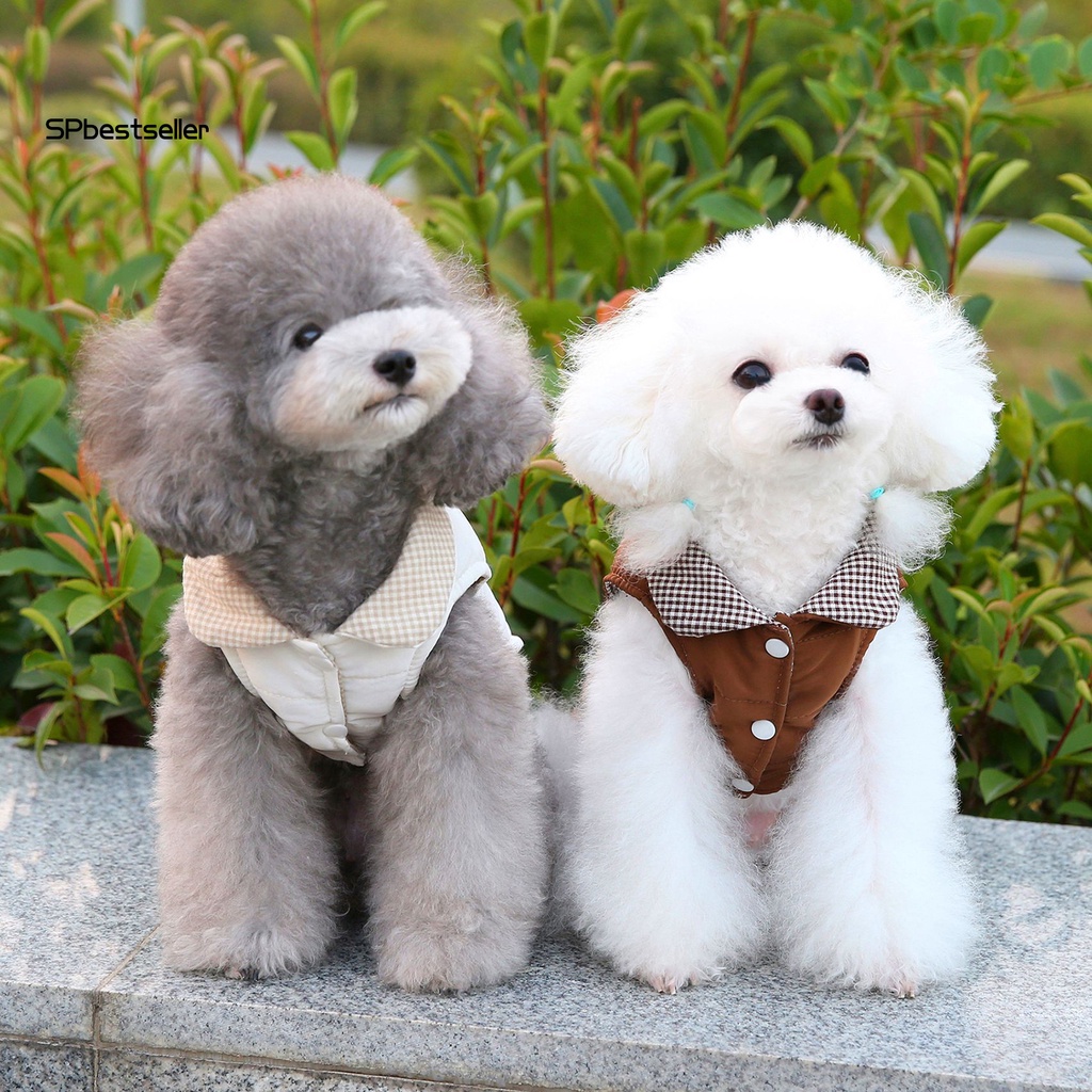 Spbestsellwr Áo Khoác Cotton Hai Mặt Có Đệm Thu Đông Chống Thấm Nước Có Khóa Cài Trước Thiết Kế Chân Cún Mèo Ngoài Trời Cho Cún Cưng