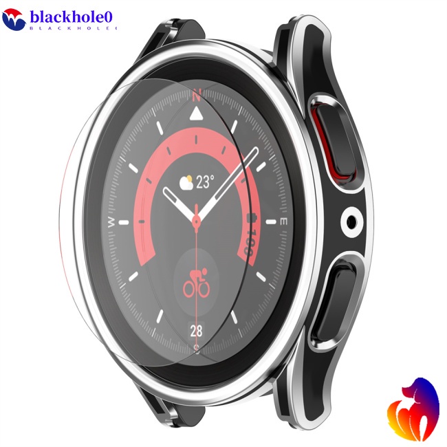 Ốp Bảo Vệ Bằng Silicone Kèm Kính Cường Lực Cho Đồng Hồ Samsung Watch5 / Watch5 Pro (40mm 44mm 45mm)