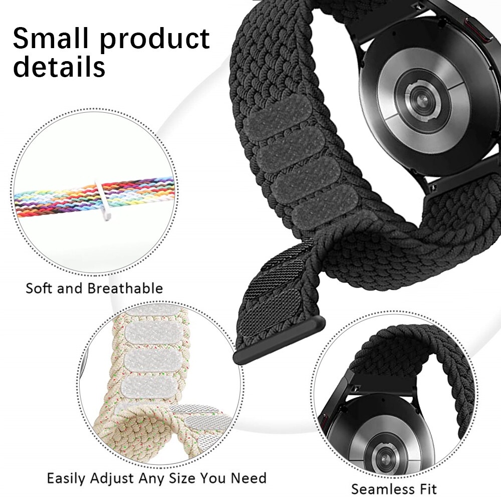 Dây Đeo nylon 20mm 22mm Cho Đồng Hồ Thông Minh Samsung Galaxy Watch 4 3 5 pro active 2 Gear S3 Huawei Watch GT 2 3