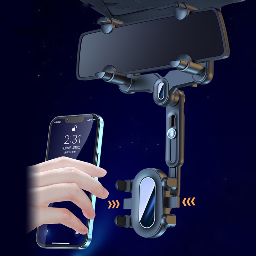 Giá Đỡ Điện Thoại Xoay 360 Độ Chống Rung Lắc Có Thể Điều Chỉnh Đa Năng Gắn Kính Chiếu Hậu Xe Hơi