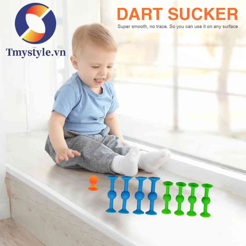 Set 9 Phi Tiêu Silicone Có Giác Hút Giúp Giảm Căng Thẳng