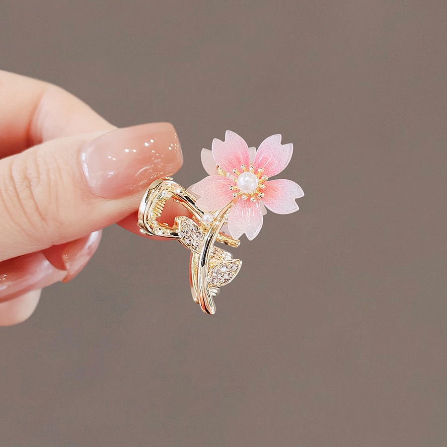Kẹp Tóc Càng Cua Nhỏ Hình Hoa Bằng Hợp Kim Dễ Thương Cho Nữ LEVAO