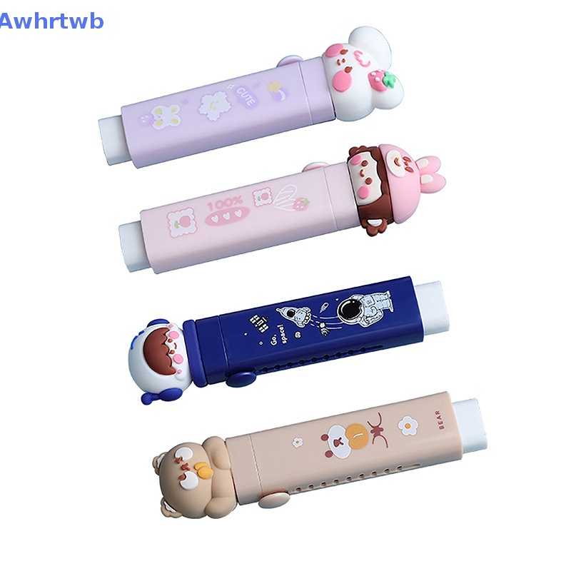 1 Bộ Gôm Tẩy Bút Chì Dạng Đẩy Họa Tiết Hoạt Hình Dễ Thương Mới