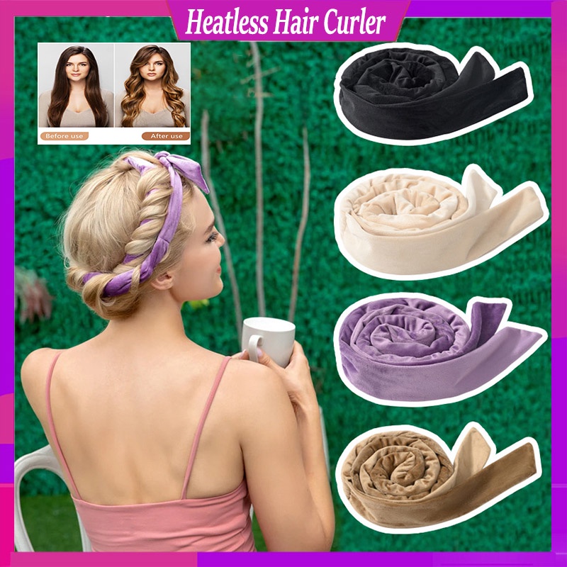 Máy uốn tóc không nhiệt Trung bình Long Hair Roll Với Slick Hair Curler DIY Sleep Head Band Phụ nữ Curl Stick