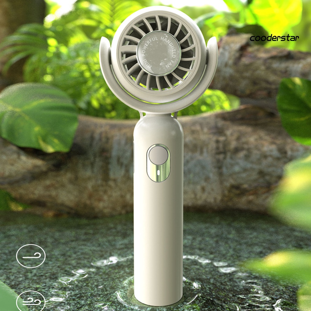 Quạt Làm Mát Cầm Tay 1200mAh Có Dây Đeo Đầu Lắc Tiếng Ồn Thấp Có Thể Sạc Lại Bằng Cổng USB