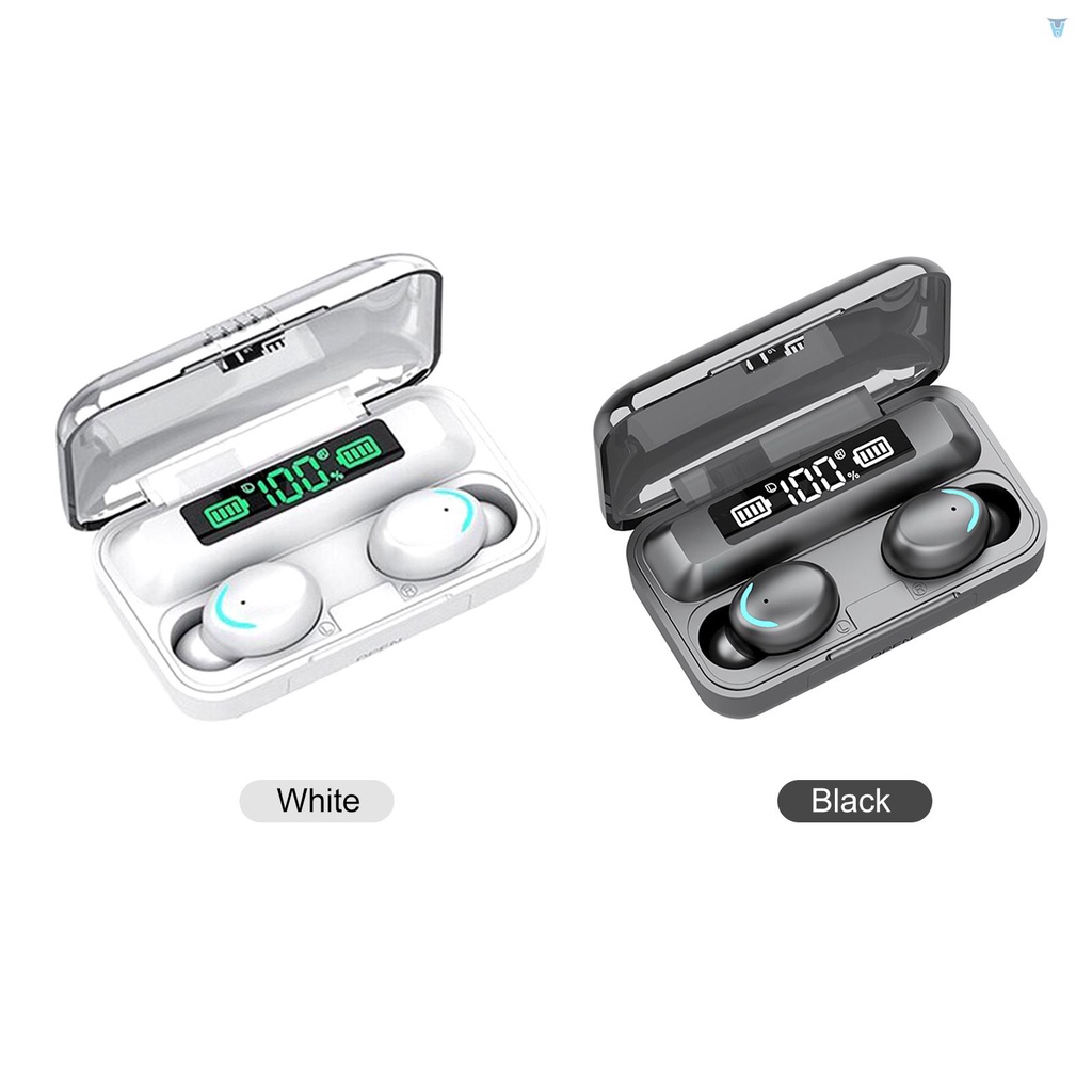 Tai Nghe Nhét Tai 5.1 BT Có Đèn Led Cảm Ứng Tích Hợp Pin Sạc 1500mAh Kèm Hộp Đựng Mini