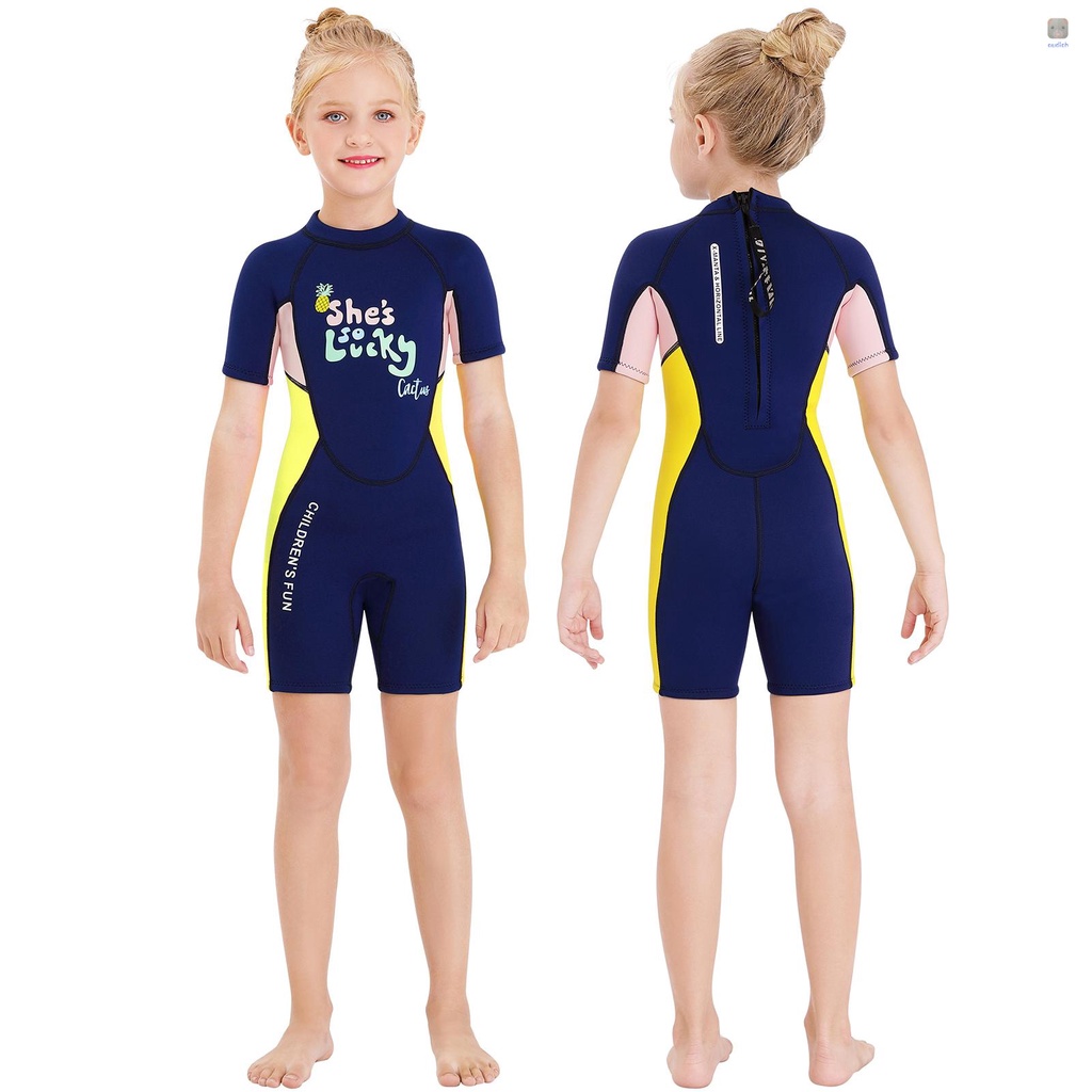 Bộ Đồ Bơi Một Mảnh Ngắn Tay Mau Khô Có Khóa Kéo Dành Cho Nữ