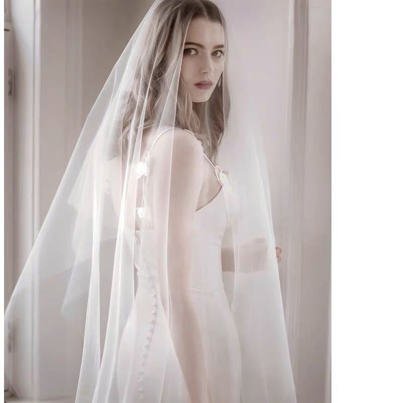 Mạng Che Mặt Cô Dâu Một Lớp Siêu Mềm Dài 3m 5m 10m