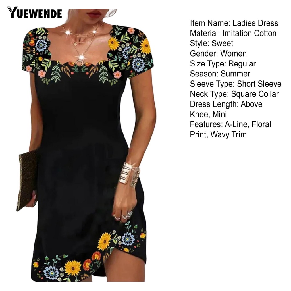 Ym.b Đầm Tay Ngắn Cho Ngày Lễ