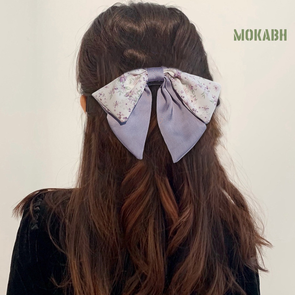 Dây Cột Tóc Ruy Băng Thắt Nơ Họa Tiết Hoa Thời Trang Co Giãn Dành Cho Nữ