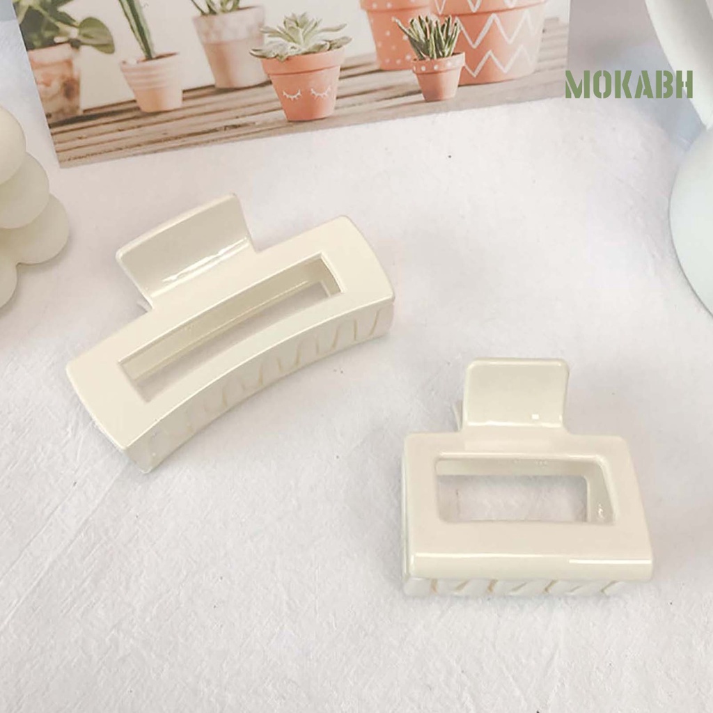 Bộ 2 Kẹp Tóc Màu Trơn Chống Biến Dạng Kiểu Dáng Đơn Giản Cho Nữ