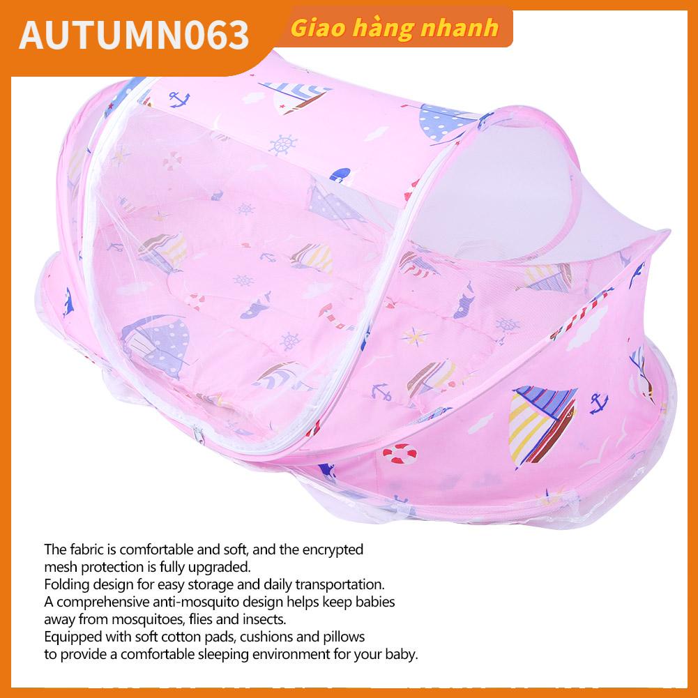 Autumn063 3 Cái/bộ Di Động Có Thể Gập Lại Lều Chống Muỗi Cho Trẻ Sơ Sinh Ngủ Du Lịch Bé