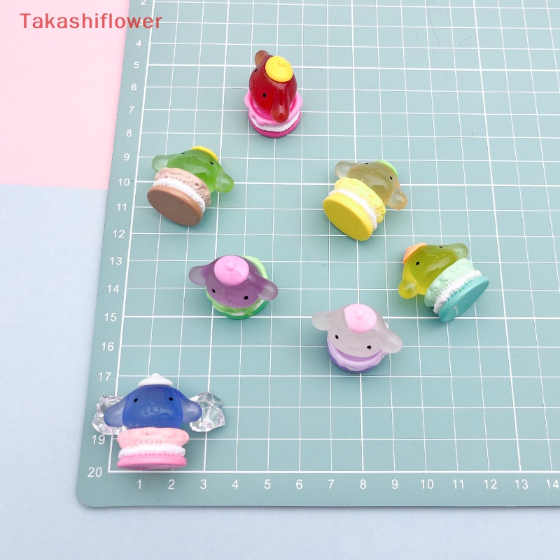 Set 5 Phụ Kiện Trang Trí Điện Thoại Hình Chú Chó Cinnamon 3D Màu Dạ Quang DIY